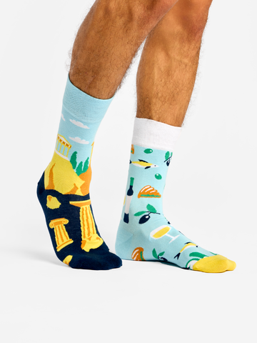 Chaussettes rigolotes Grece Dedoles