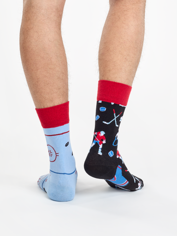 Eredeti ajándék a Dedolestől Vidám zokni Jégkorong felszerelés