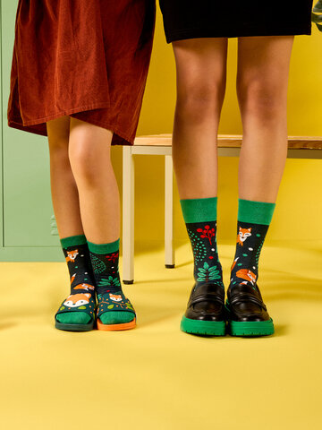 Lifestyle fotó Vidám zokni Vörös róka