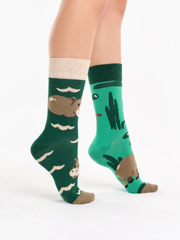 Bereiten Sie sich Freude mit diesem Dedoles-Stück Lustige Socken Schwimmendes Nilpferd