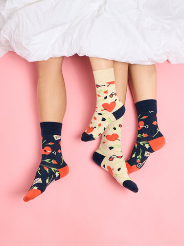 Sale Regular Socks Heart Key