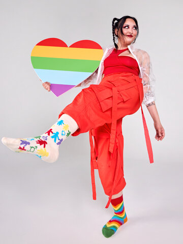 Rabatt Lustige Socken Liebe vereint