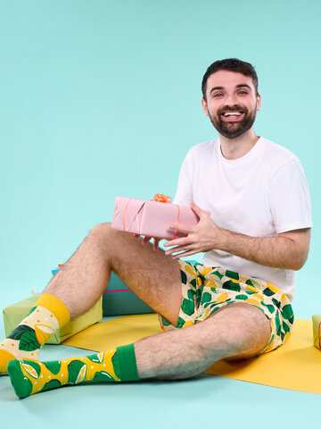 a tökéletes és egyedi ruházathoz Vidám zokni Lime és citrom