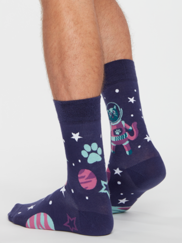 Foto Vidám zokni Macska a világűrben