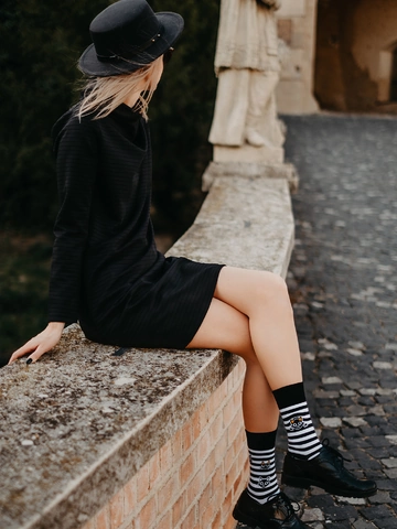 Výprodej Veselé ponožky Kočky a pruhy