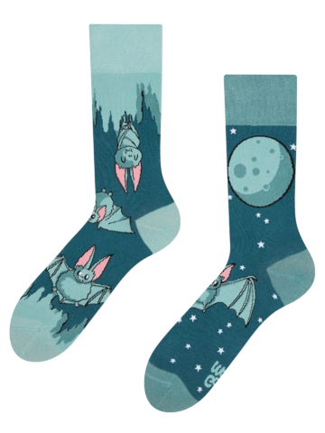 a tökéletes és egyedi ruházathoz Vidám zokni Denevérek az éjszakában
