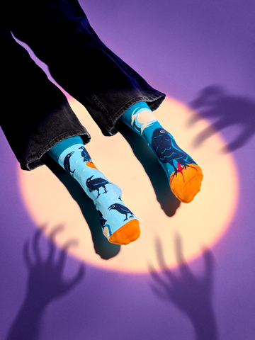 Hledáte originální a neobvyklý dárek? Obdarovaného zaručeně překvapí Veselé ponožky Noční vrána