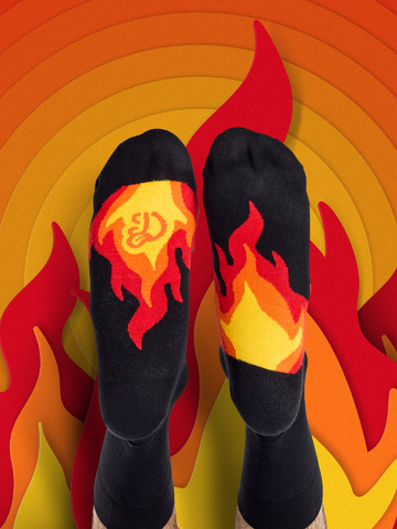 Looking for an original and unusual gift? The gifted person will surely surprise with Regular Socks Fire