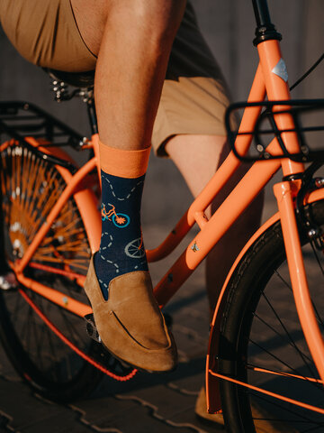 Calcetines Bicicleta naranja | Dedoles