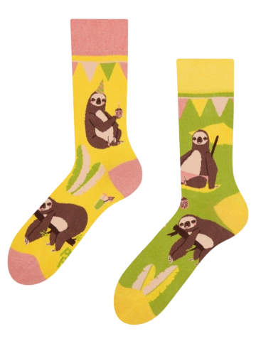 Lifestyle foto Veselé ponožky Párty lenochod