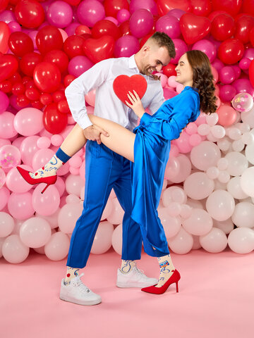 Ajándék tipp Vidám zokni Szerelmes dal