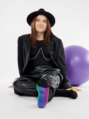 Foto Vidám zokni Rejtett szivárvány