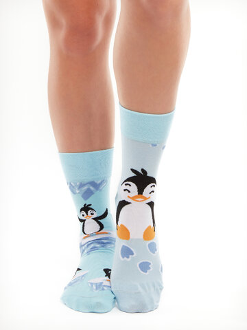Lustige Socken Fröhlicher Pinguin | Dedoles