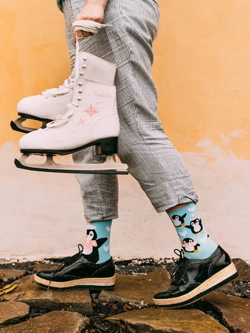 Obrázok produktu Vesele čarape Pingvin na klizaljkama