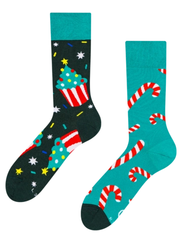 Rabatt Lustige Socken Weihnachts-Süßigkeiten 