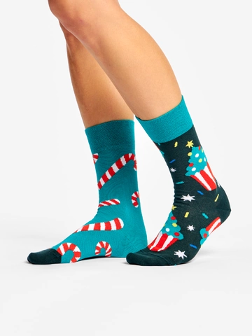 Geschenk von Dedoles Lustige Socken Weihnachts-Süßigkeiten 