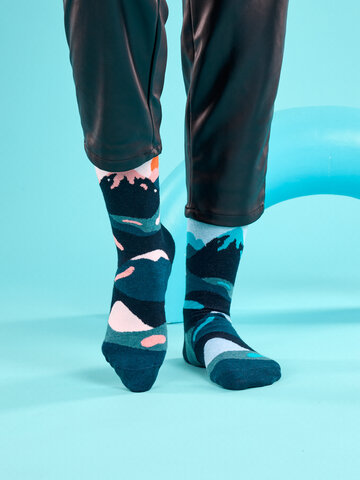 Pre dokonalý a originálny outfit Весели чорапи от рециклиран памук Планини и слънце