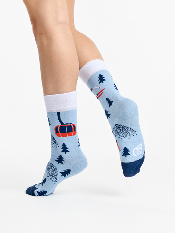 Pre dokonalý a originálny outfit Veselé ponožky z recyklovanej bavlny Zimné radovánky