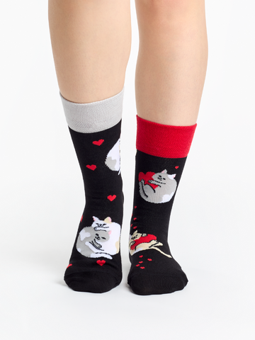 Gift idea Regular Socks Cats in Love