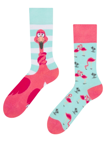 Tip na darček Vrolijke sokken Maffe flamingo