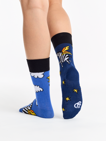 Foto Vidám zokni Zebraszarvú