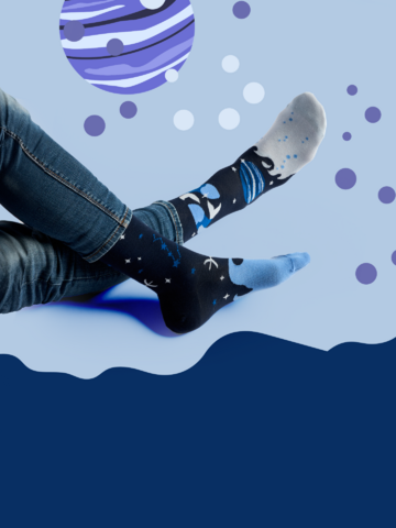 Lifestyle fotó Vidám zokni Halak csillagjegy