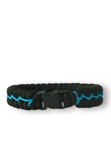 Hľadáte originálny a nezvyčajný darček? Obdarovaného zaručene prekvapí Bracelet en paracorde noir et bleu Suit