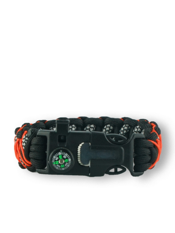 Foto Paracord karkötő tűzcsiholóval, iránytűvel és síppal Galaxy