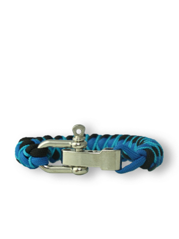 Kiárusítás Kék sportos paracord karkötő Skip állítható csattal