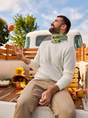 Rabatt Lustiger Halswärmer Fuchs im Wald