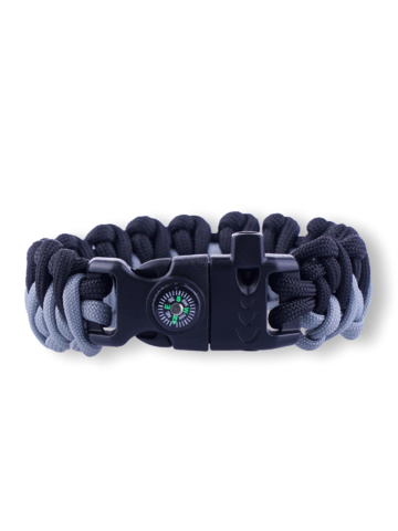 Graues und schwarzes Paracord-Armband Half | Dedoles