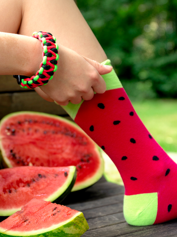 Tip na darček Bracelet en paracorde vert, rose et noir Pastèque