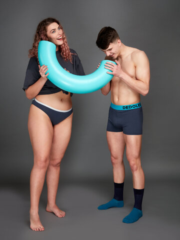 Foto Antracitszürke férfi bokszeralsó