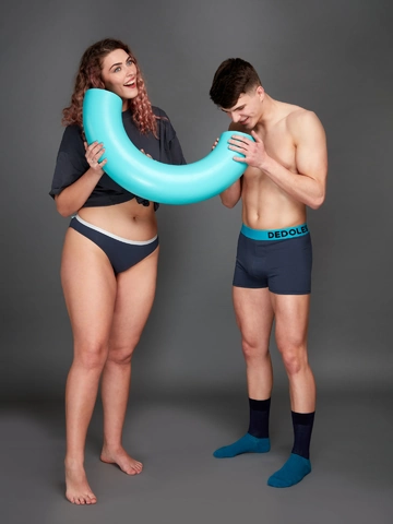 Foto Antracitově šedé pánské boxerky