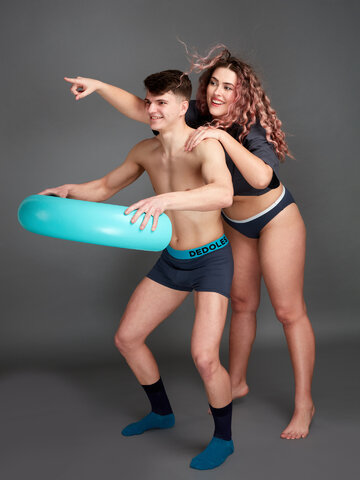 Kiárusítás Antracitszürke férfi bokszeralsó