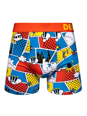 Lifestyle foto Vrolijke herentrunks Kleurrijke comics