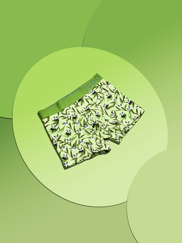 a tökéletes és egyedi ruházathoz Vidám férfi bokszeralsó Pandák és bambusz 