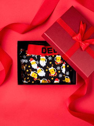 Ajándék tipp Vidám férfi boxeralsó Sörös Mikulás