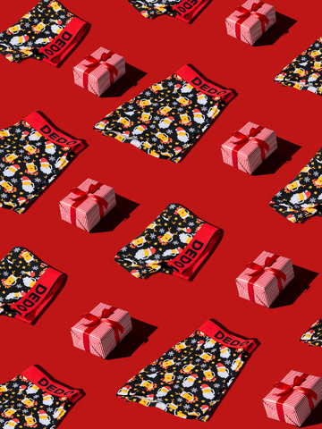 Foto Vidám férfi boxeralsó Sörös Mikulás