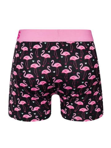 Výpredaj Veselé pánske boxerky Plameniaky a srdiečka