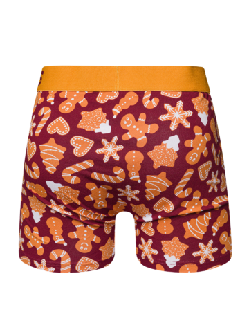 Lifestyle fotó Vidám férfi bokszeralsó Karácsonyi mézeskalács