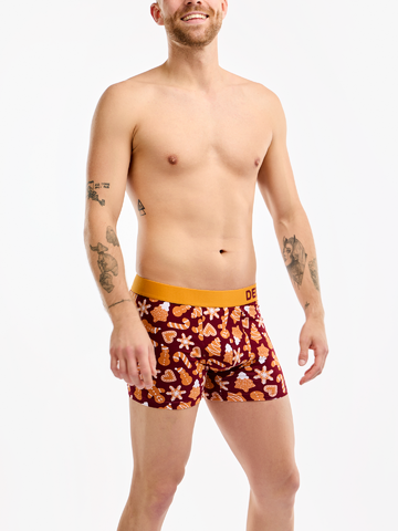 Kedvezmény Vidám férfi bokszeralsó Karácsonyi mézeskalács