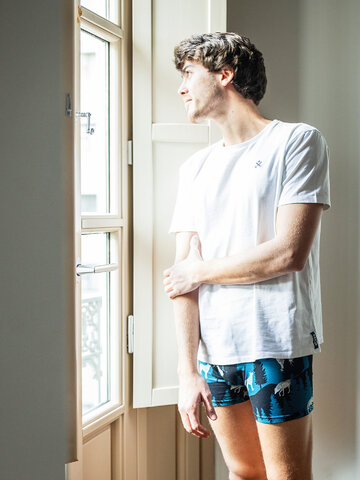 Obrázok produktu Весели мъжки боксерки Вълк и луна