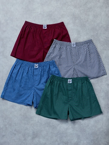 Výpredaj Caleçons à motifs bleu et rouge pour hommes