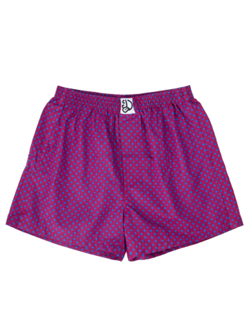 Lifestyle fotó Kék-magenta mintás férfi alsónadrág