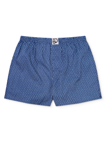 Hľadáte originálny a nezvyčajný darček? Obdarovaného zaručene prekvapí Blauw en grijs heren boxershort met patroon