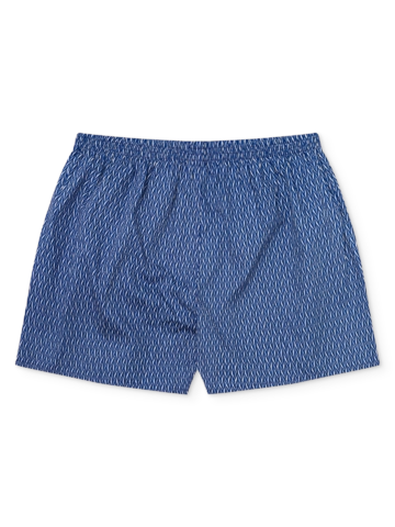 Výpredaj Blauw en grijs heren boxershort met patroon