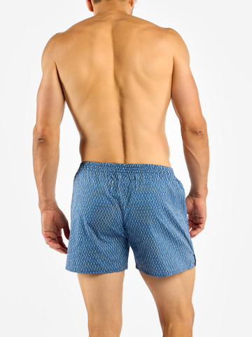Pre dokonalý a originálny outfit Boxer da uomo con fantasia blu e grigia