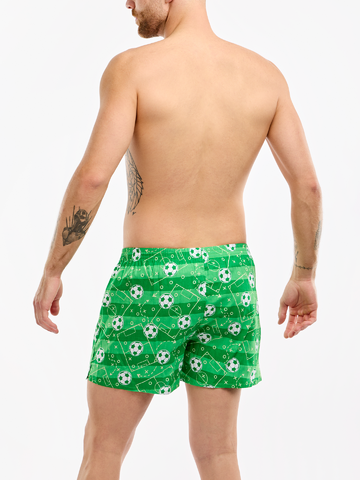 Hľadáte originálny a nezvyčajný darček? Obdarovaného zaručene prekvapí Veselé pánske trenky Futbalové ihrisko