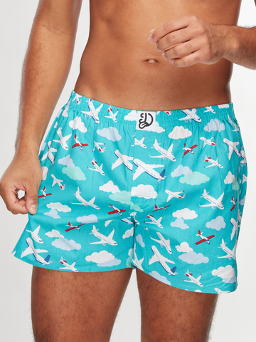 Ajándék tipp Vidám  férfi alsónadrág Repülők és felhők